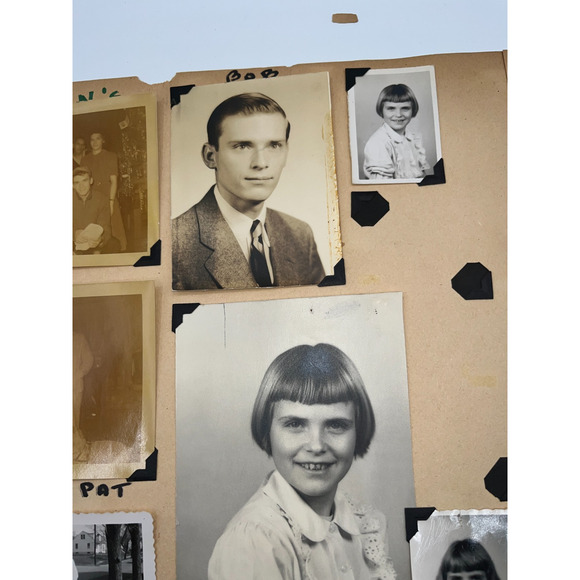 Vintage Black & White Photos Scrapbook Pages Kids Teens Handsome Young Man - Picture 4 of 7